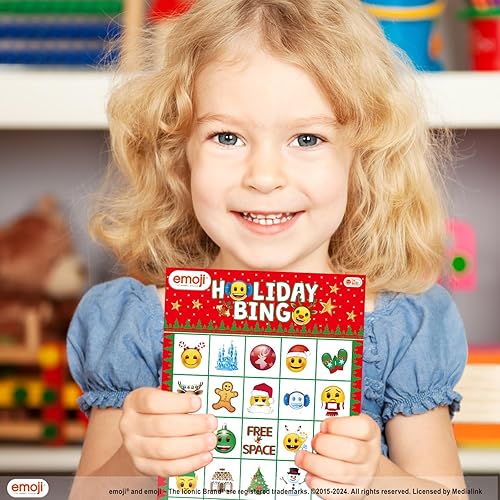 Miniatura 8 de FANCY LAND Juego de bingo de Navidad para niños 24 jugadores Emoji Holiday Party Supplies