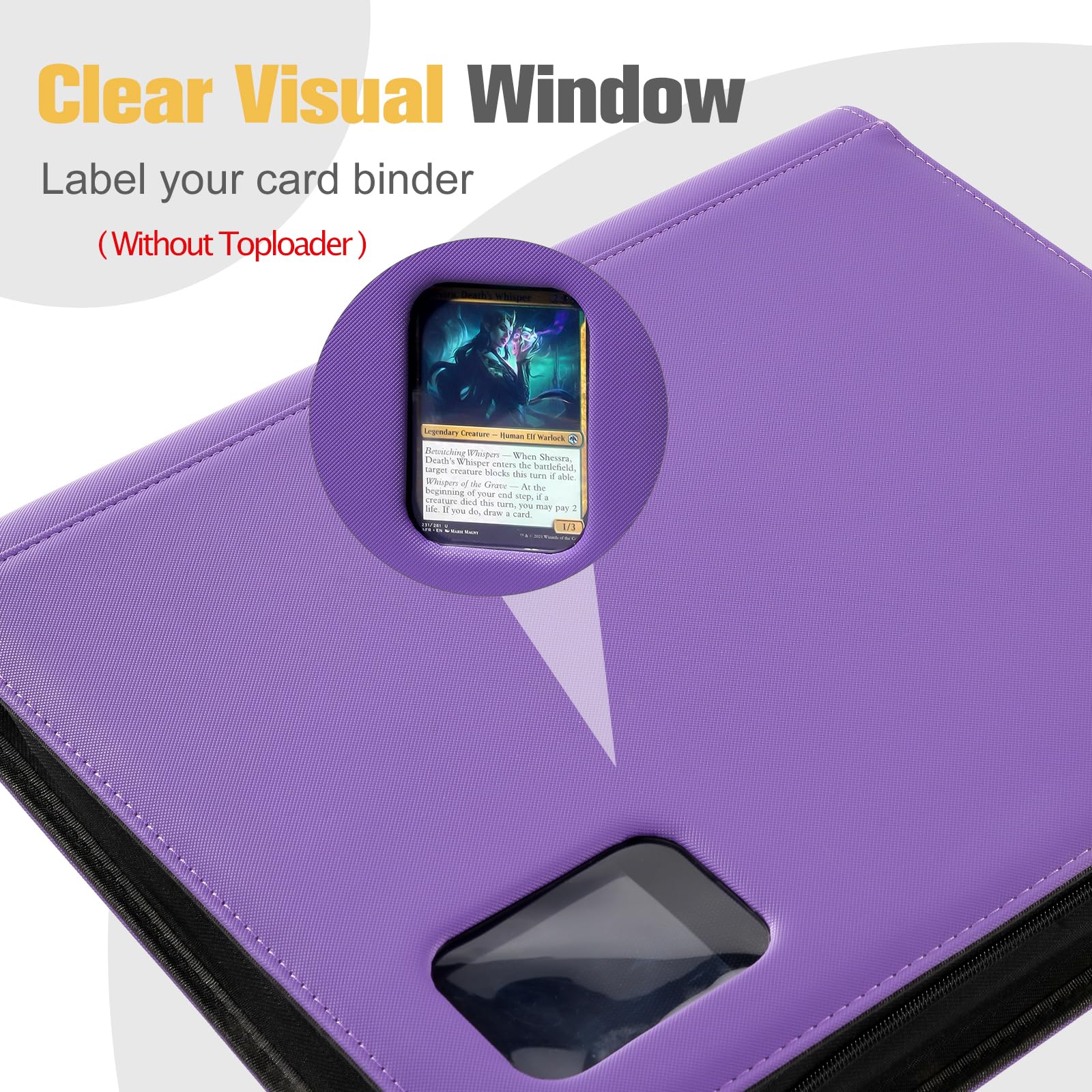 ProCase Top Loader Binder for Cards; Holds 324 Toploaders with 9 Pockets - Image 4