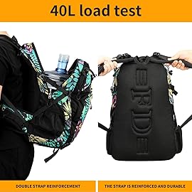 FENGDONG 40L Waterproof Lightweight Outdoor Daypack Hiking,Camping,Travel Backpack for Men Women Leaf