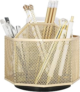 Exerz Organizador de escritorio/organizador de escritorio/soporte para bolígrafos/organizador multifuncional (dorado)