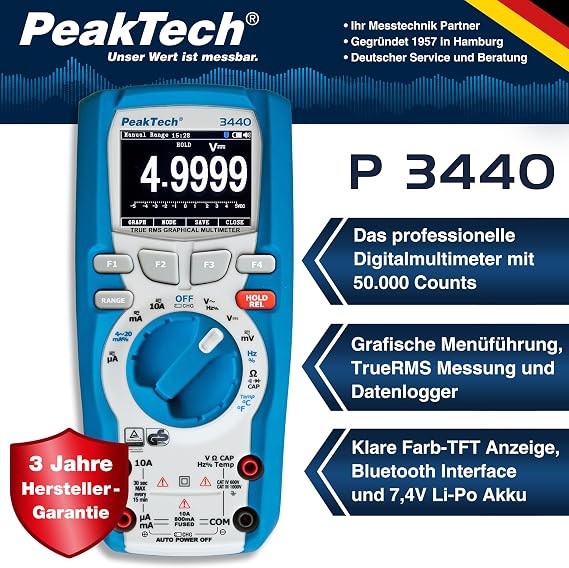 PeakTech Digital Multimeter True RMS