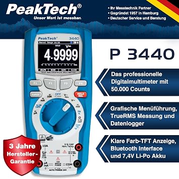 PeakTech Digital Multimeter True RMS