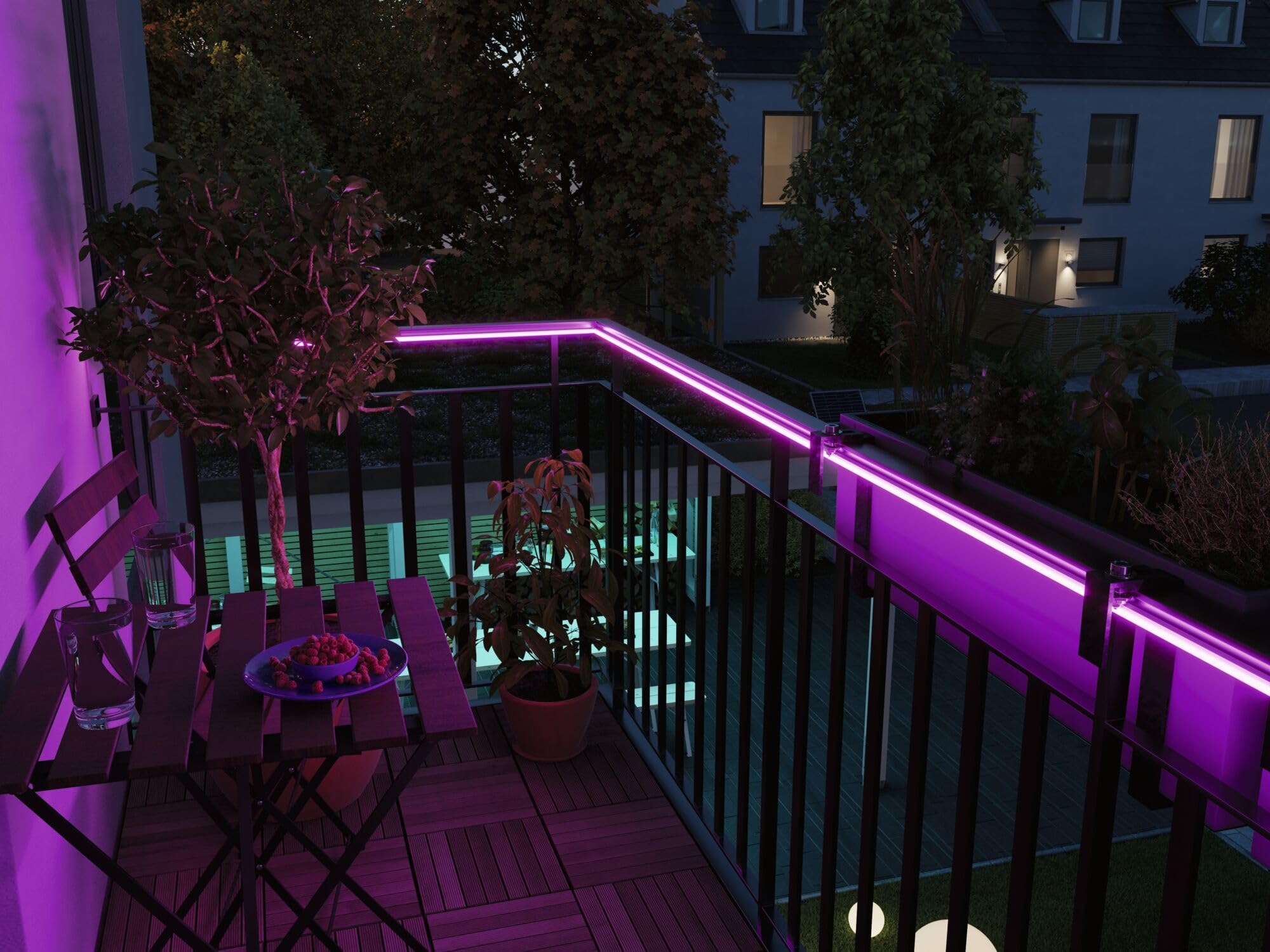 Paulmann 78890 LED Stripe SimpLED Outdoor 5m IP65 72LEDs/m RGB incl. 1x30 Watt dimmbar Lichtband Weiß Kunststoff