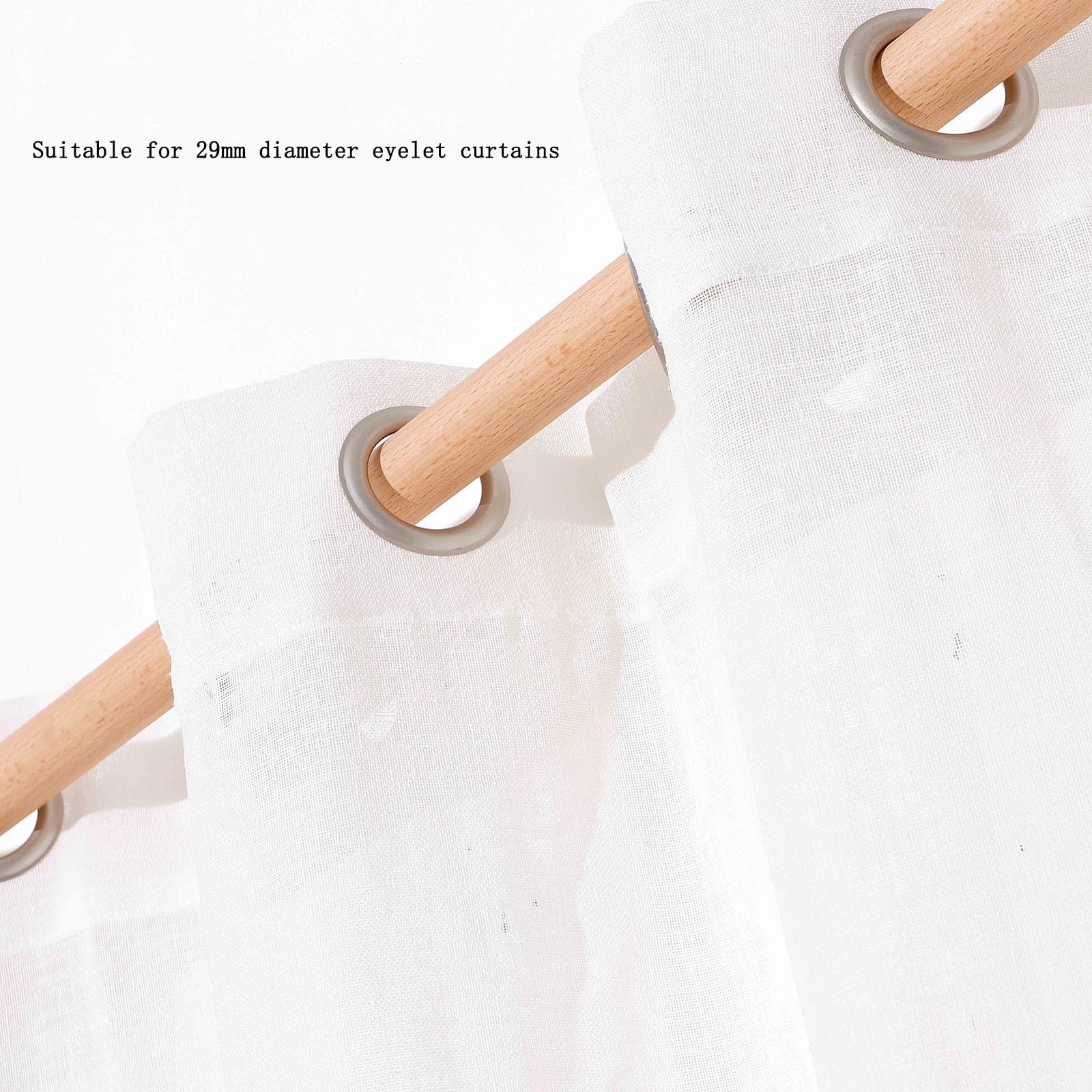 Tringle extensible en bois massif de 25 mm pour rideaux et ains, idéale pour la décoration de la maison, 280 cm