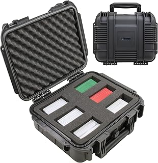 CASEMATIX Waterproof Trading Card Case for 1000+ Cards - Hard Shell Trading Card Box with Customizable Foam Compatible with Magic The Gathering, Cards Against Humanity, PSA Sports Cards & More