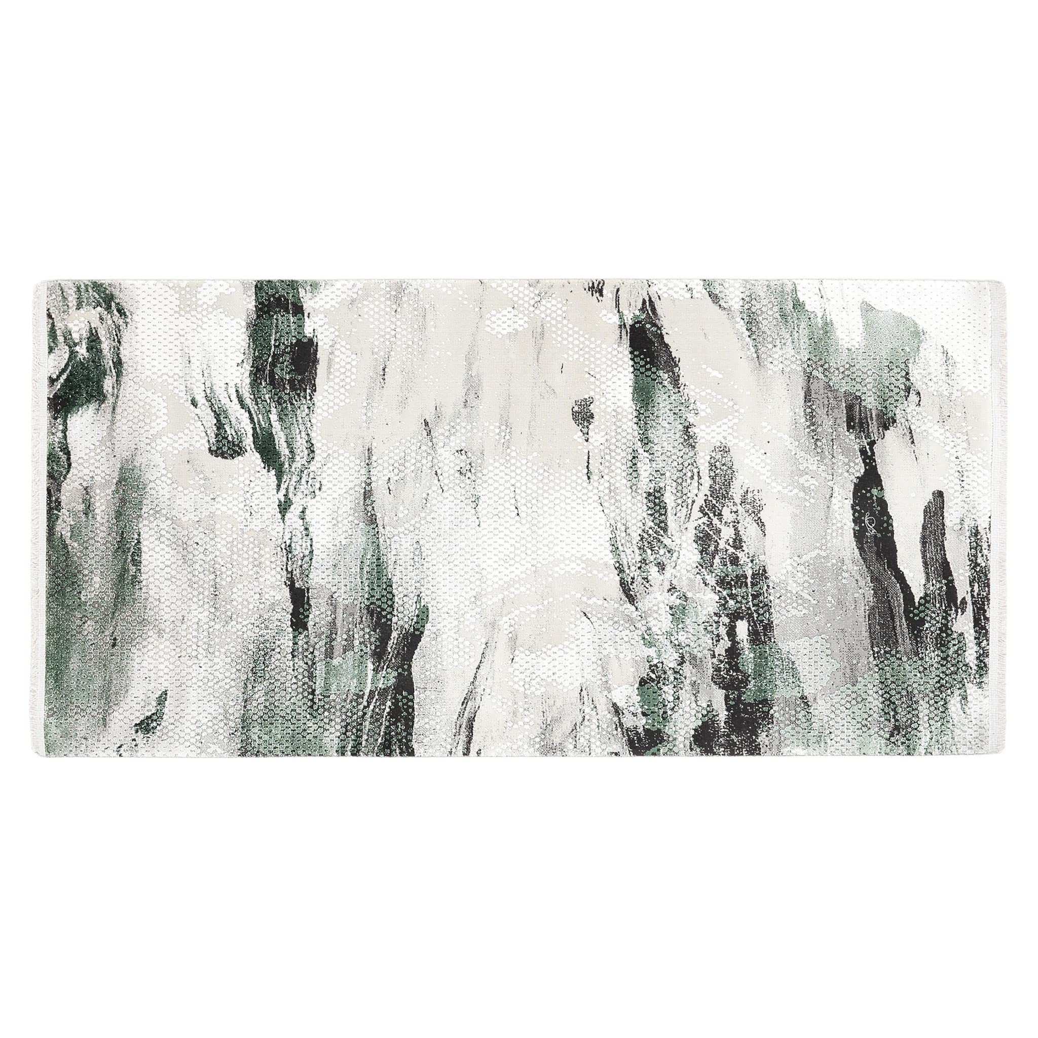 Tapis Highland vert 80 x 150 cm idéal pour une entrée accueillante