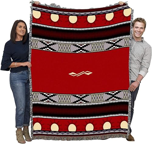 Miniatura 10 de Pure Country Weavers Manta de rosas Concho Springs, inspirada en los nativos americanos del suroeste, manta de tapiz de regalo tejida de algodón,