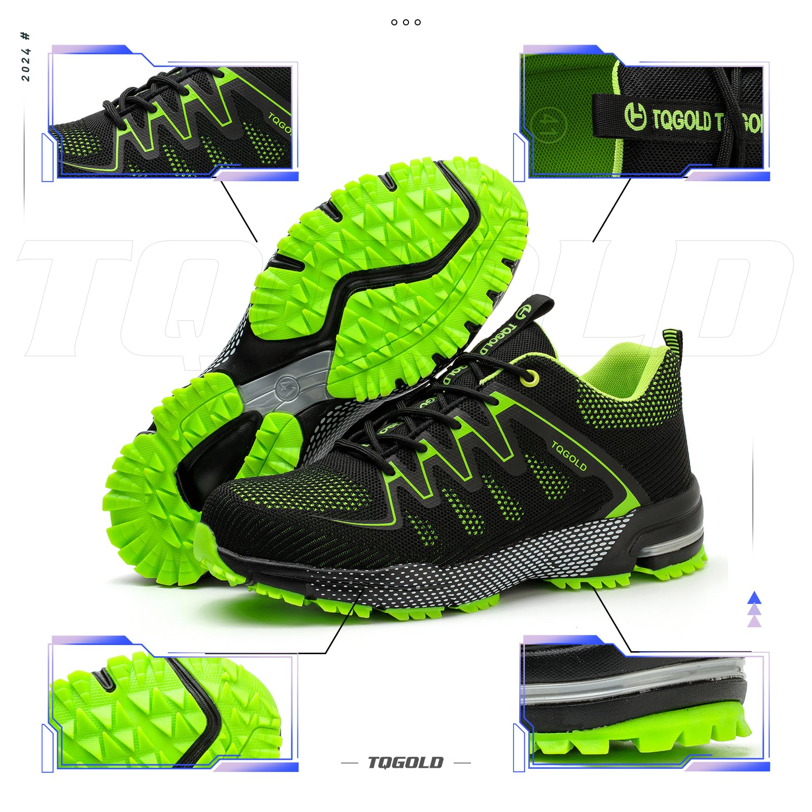 TQGOLD Scarpe Antinfortunistiche Uomo Donna Scarpe da Ginnastica Leggere Antiperforazione Punta in Acciaio Comode Scarpe Sicurezza