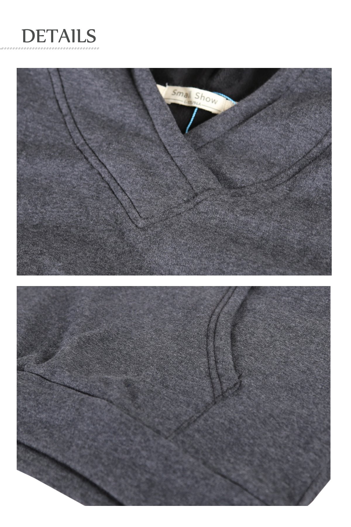 Smallshow Stillanzug Mutterschaft Fleece Stillpullover Stilloberteil Hoodie Sweatshirt Deep Grey 2XL