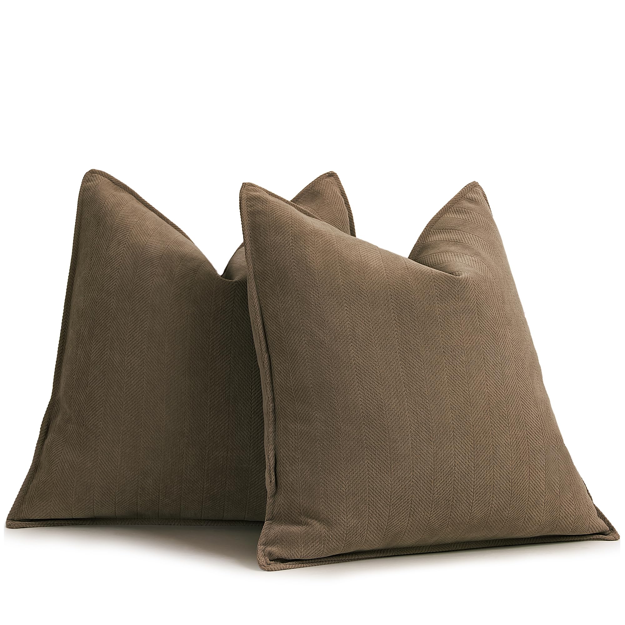 ZWJD Cushion Covers 55x55 Set Of 2 Chenille Cushion Cover Sofa Cushions Pillowcases With An Elegant Design, Soft And Luxurious Decorative Throw Pillows For The Couch, Bed And Home Decoration