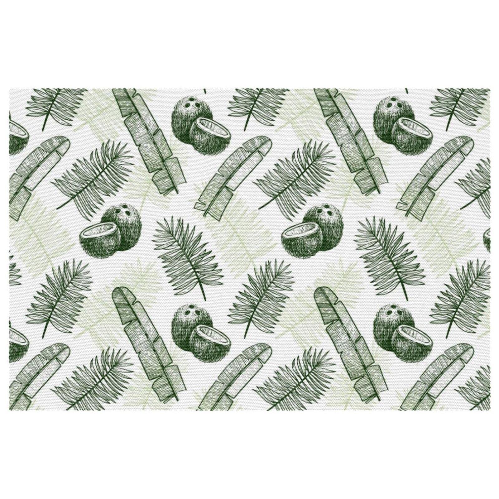 Sets de table tropical résistant à la chaleur et lavable en Oxford