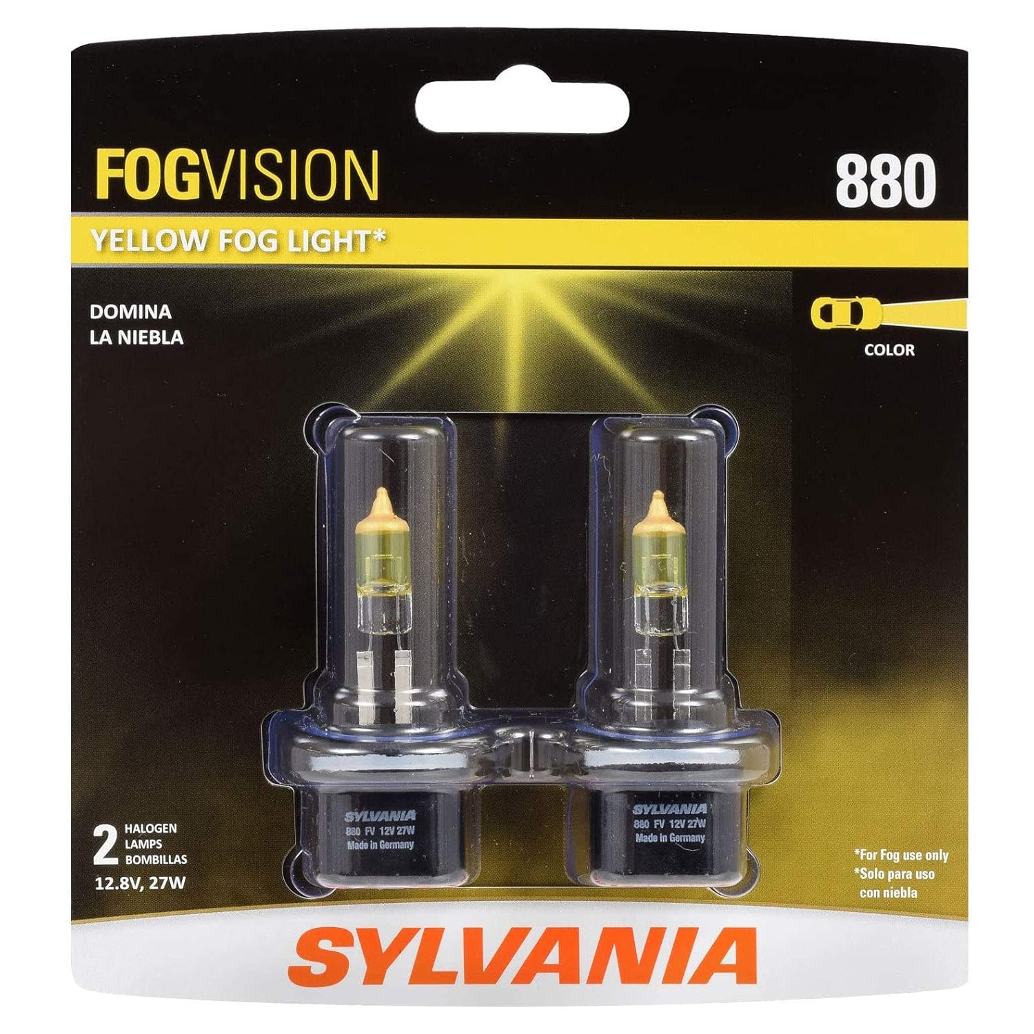 SYLVANIA 880 Fog Vision High Performance Yellow Halogen Fog Lights