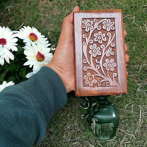 Miniatura 6 de Urnas de cremación de madera hechas a mano para cenizas humanas, machos, hembras y mascotas queridas, caja pequeña de madera con capacidad de 20