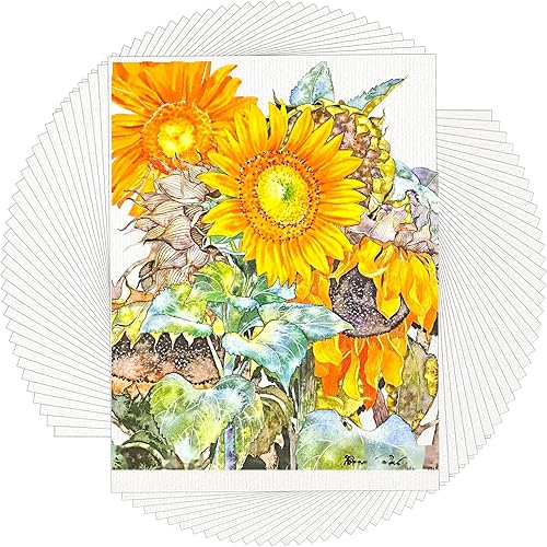 Fyess 60 hojas de 8.3 x 11.2 pulgadas, 140 libras10.58 ozm, papel de dibujo de acuarela para niños, estudiantes