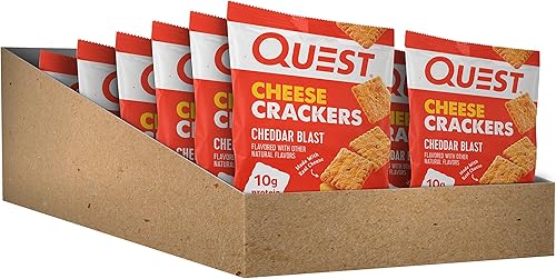 Miniatura 6 de Quest Nutrition Paquete variado de chips de proteína estilo tortilla y galletas de queso, cheddar blast, alto en proteínas, bajo en carbohidratos,