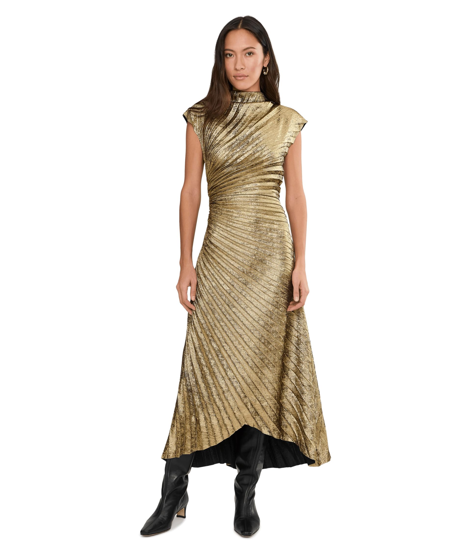(取寄) オールセインツ レディース ドレス AllSaints women Rayanna Dress llic Gold Rayanna Dress – On Sale Now with Up to 10% Off | Discover