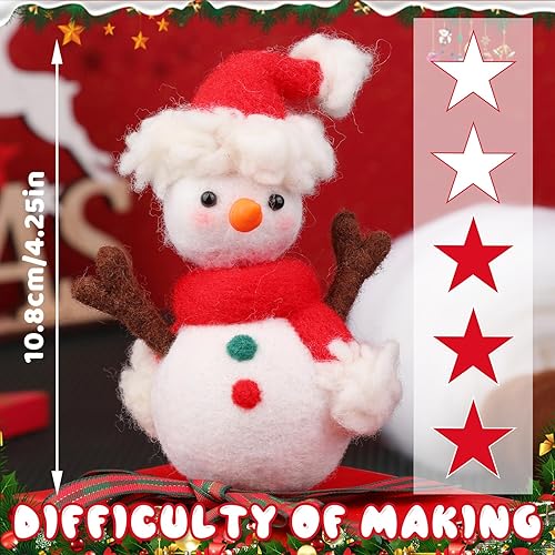 Miniatura 5 de WONVOC Kit de fieltro de aguja, kit de fieltro de lana para principiantes, herramientas completas de fieltro y suministros con hilo de lana, agujas