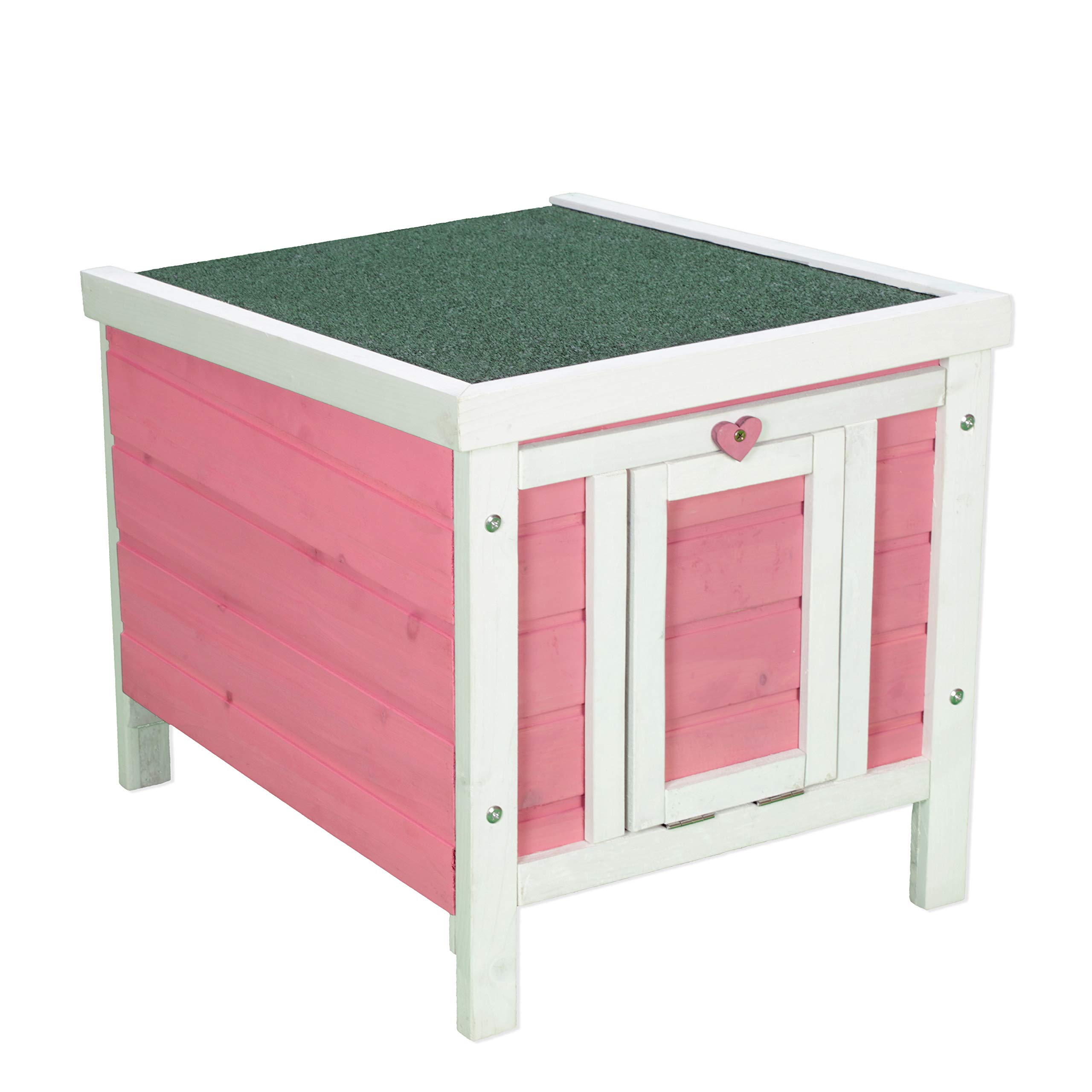 Rabbit Hide Rabbit Hutch Run Guinea Pig House by Cozy Pet 34 Models Kitten Puppy Tortoise Hedgehog Run in Pink Wood RH02P — image 1