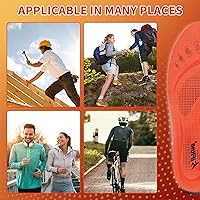 Vista 6 de Plantillas ortopédicas con soporte de arco medio para fascitis plantar, pies planos, dolor en el talón, absorción de golpes, plantillas cómodas