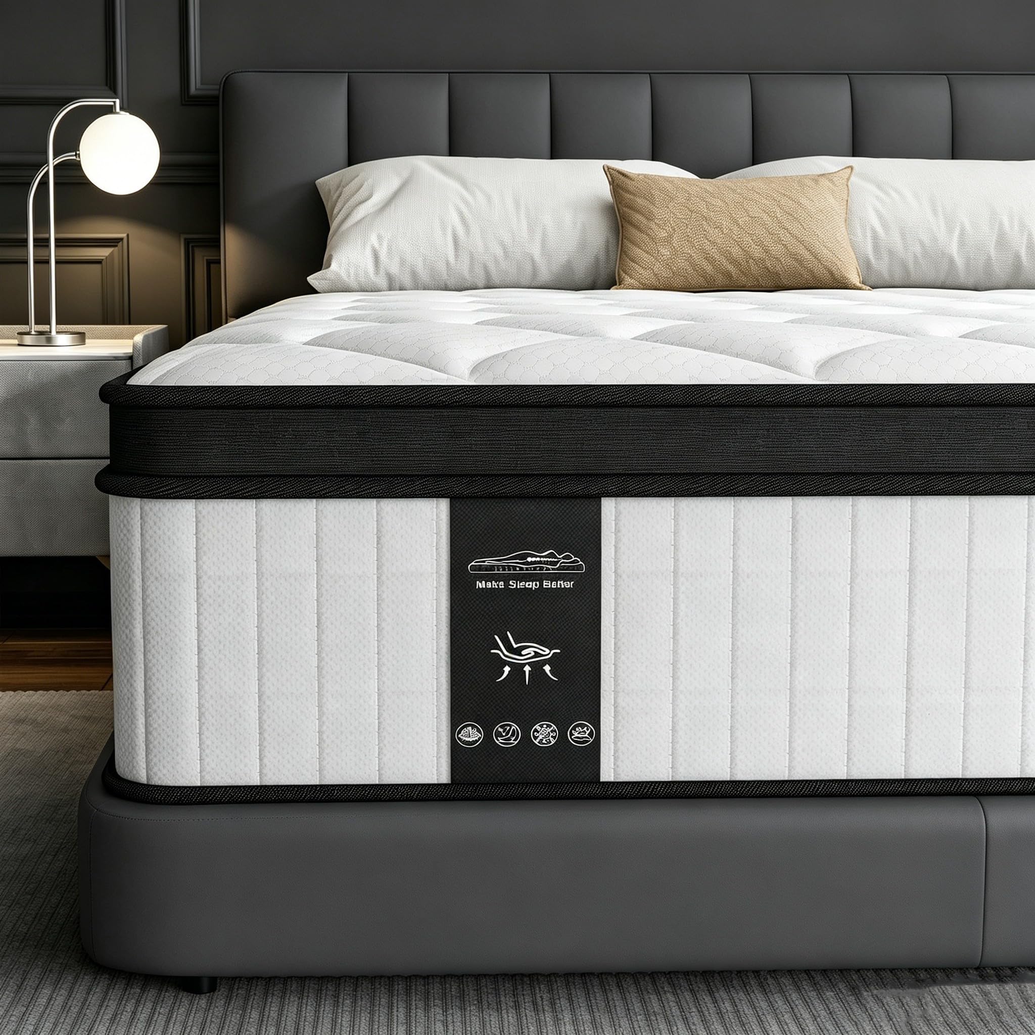 LoadEase 12 Inch Queen Hybrid Mattress Premium