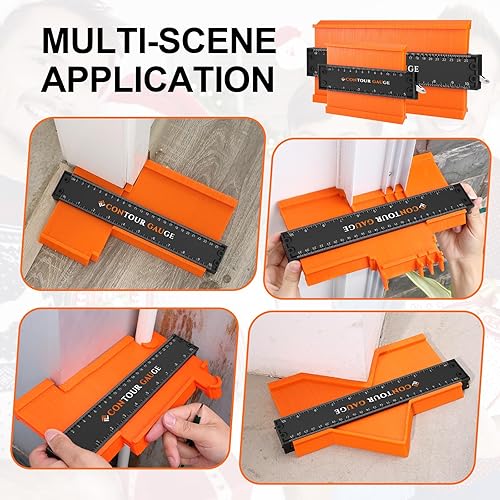 Miniatura 7 de Herramienta de medidor de contorno, regalos únicos para hombres, papá, marido, duplicador de formas de medidor de perfil de plástico ABS (10