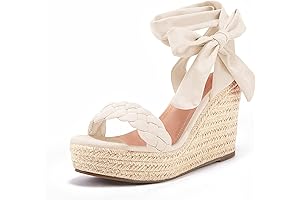 Breezy Summer Bliss: Women's Braided Wedge Espadrille Slingback Sandals