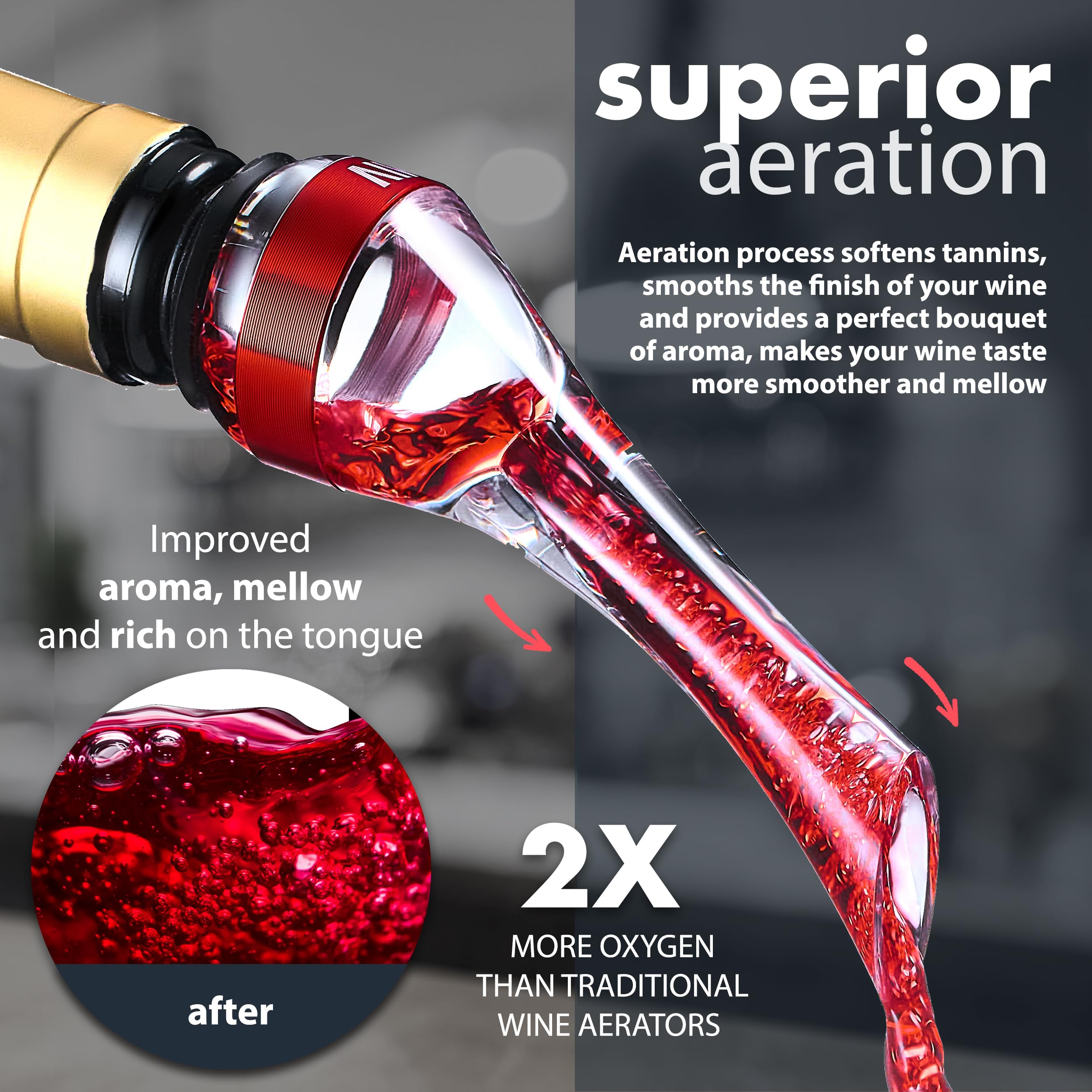 Aveine Connected Wine Aerator - directe beluchting, perfecte wijn