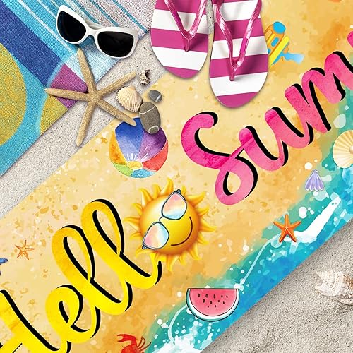 Miniatura 3 de Decoraciones de fiesta de verano en la playa, pancarta para piscina, tabla de surf, suministros de fiesta, letrero grande para patio hawaiano,