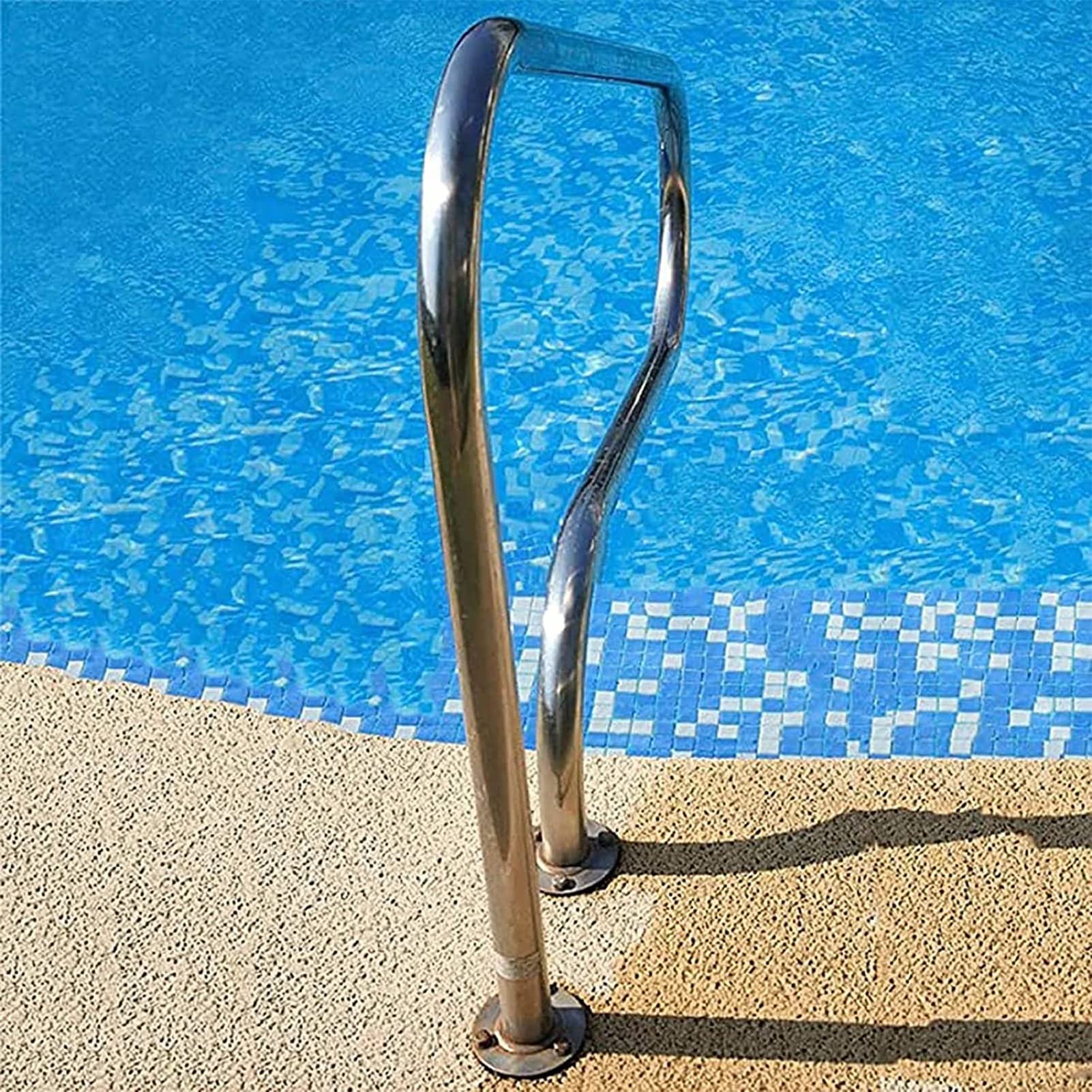 Swimming Pool Safety Hand Rail Swimming Pool Safety Handrail Kit Handrail Spa Railing Pool Handrails 304 Stainless Steel Swimming Pool Ladder Handle Entry Aid Pool Ideal for Outdoor Pool Indoor