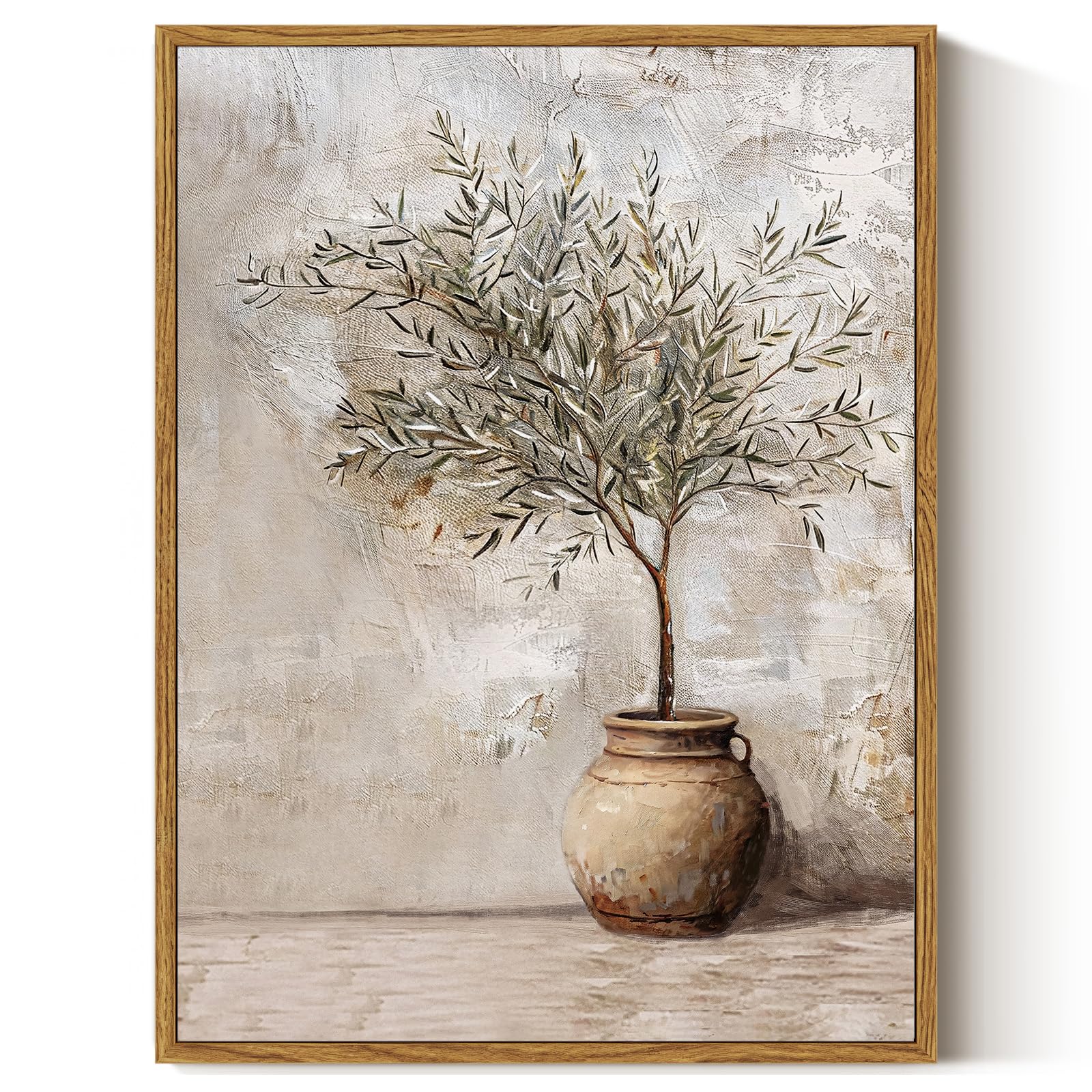 ARPEOTCY Framed Canvas Wall Art Prints, Living Room Hallway Shelf Decor, Cotton Floral Picture Paintings Wall Decor, Vintage Decor for Bedroom Bathroom Table, Aesthetic Room Decor, 20x25cm — view 9