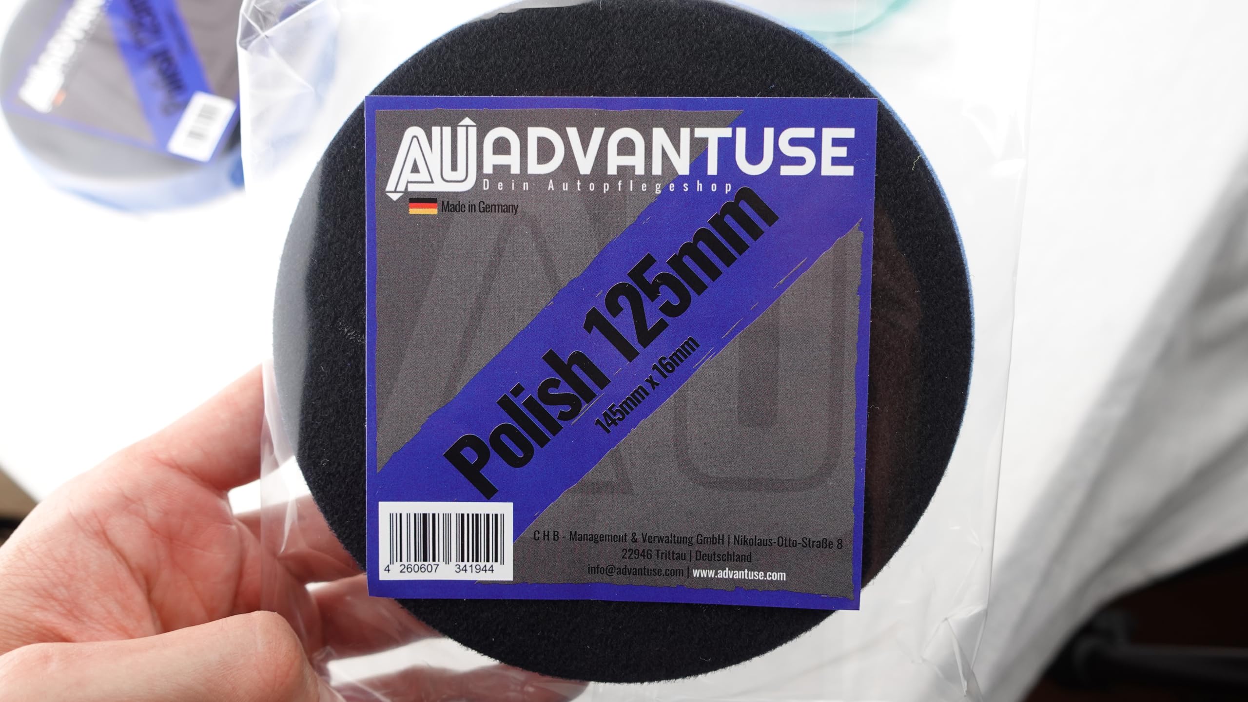 ADVANTUSE - Liquid Elements T4200 Sets- 125mm, 950Watt, 15mm Exzenter Hub - mit Pad und Politur (Starter Set)