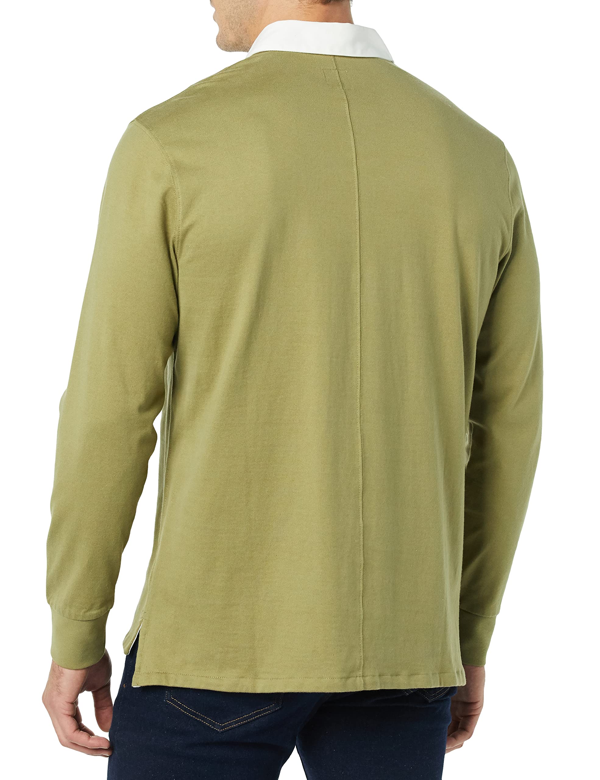 Amazon Essentials Maglia da Rugby a Maniche Lunghe in Cotone Biologico (precedentemente Amazon Aware) Uomo