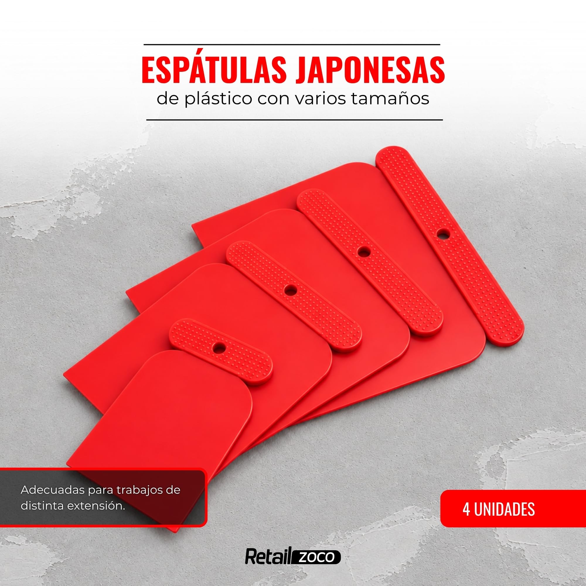 Espátula Japonesa De Plástico, Medidas 21.8 | 20 | 18 | 5 cm - imagen 2