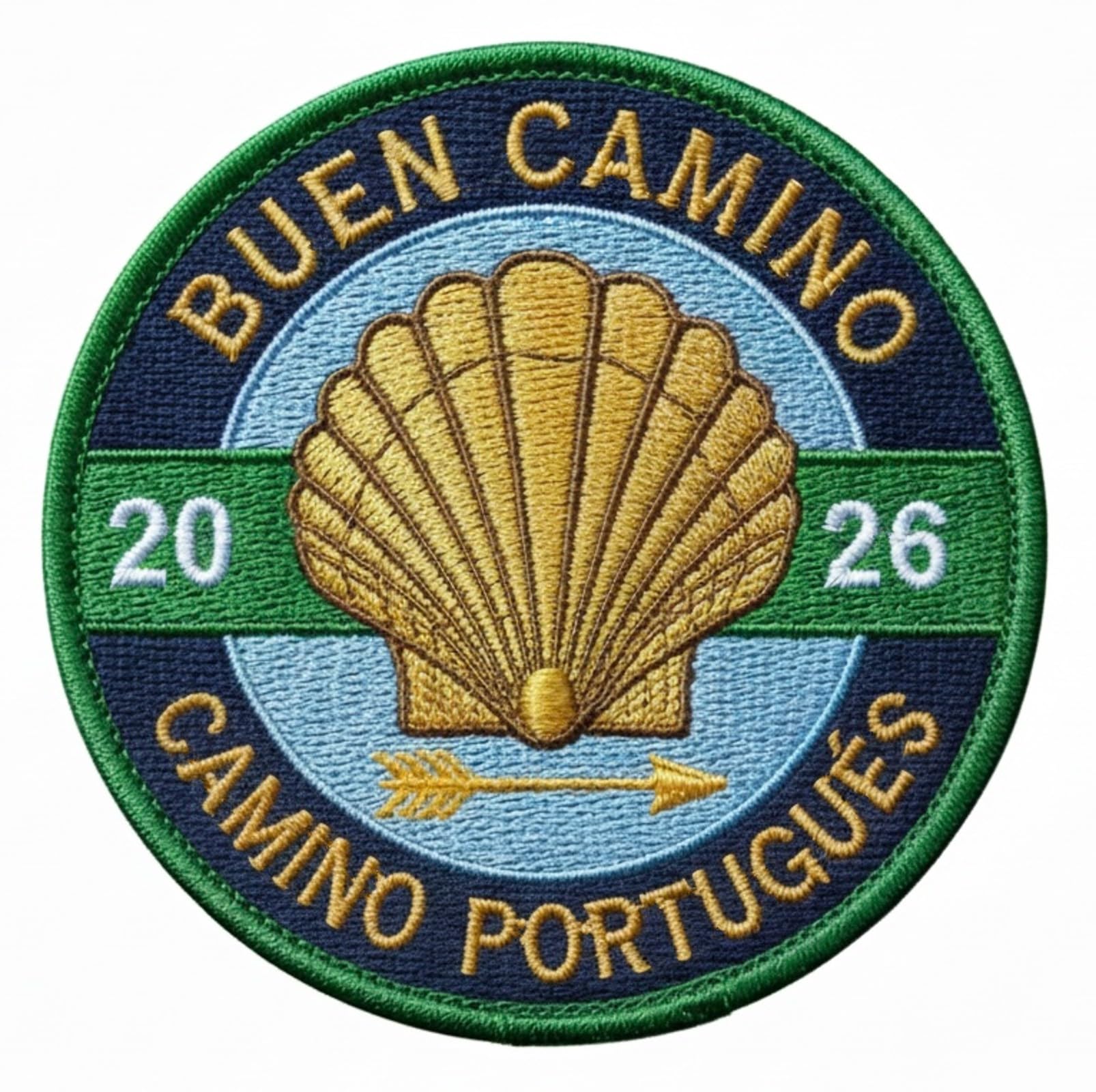 Camino 2026 Patch Embroidered Iron/Sew-on Badge (3 Inch) Camino Portugues Walking Trail Travel Portugal Souvenir Emblem Gift Patches