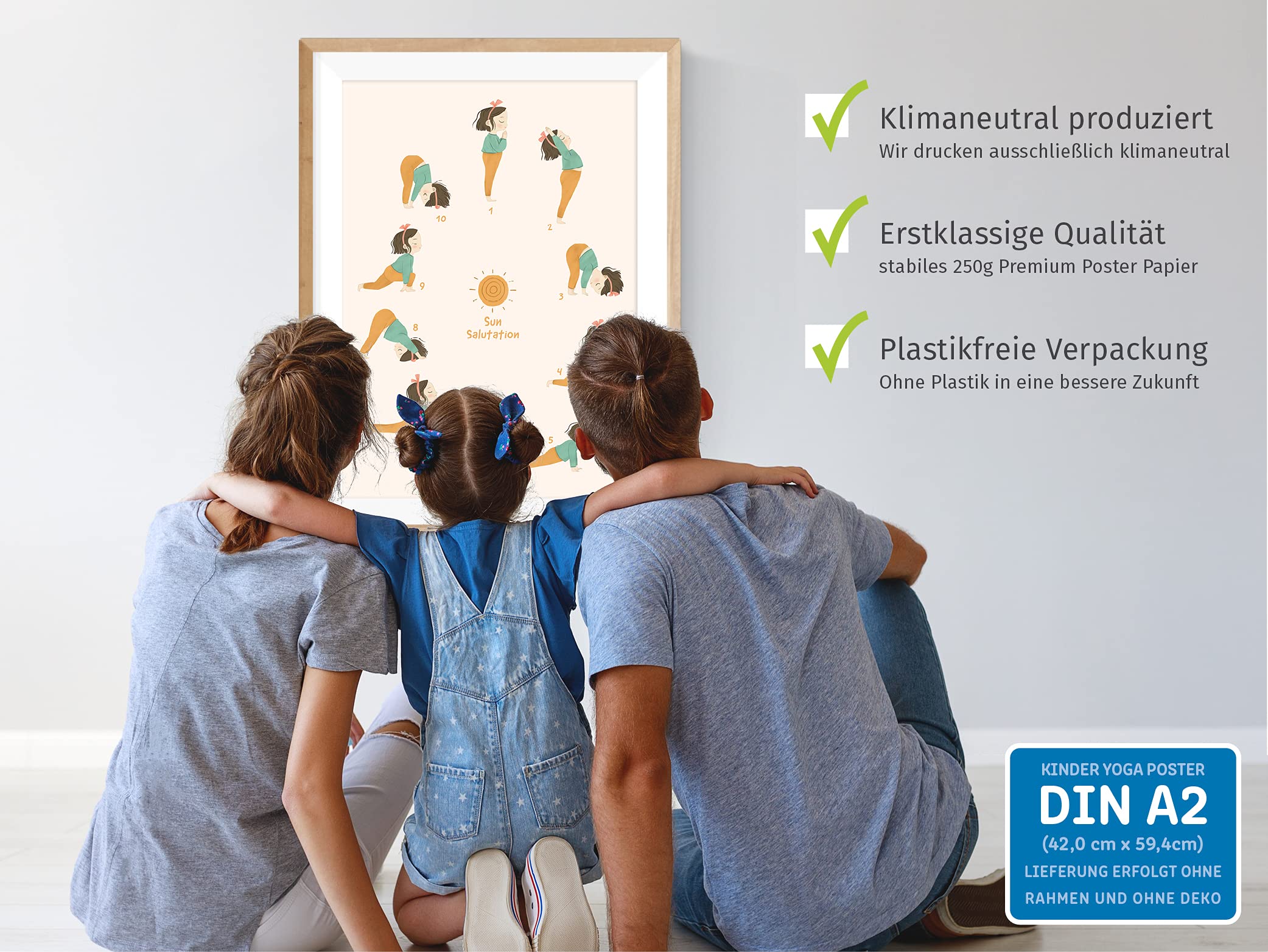 Weltraum - Poster per bambini e ragazzi, in camera dei bambini, Kosmos DIN A2, pianeta nel sistema solare, poster educativo astronomico materno