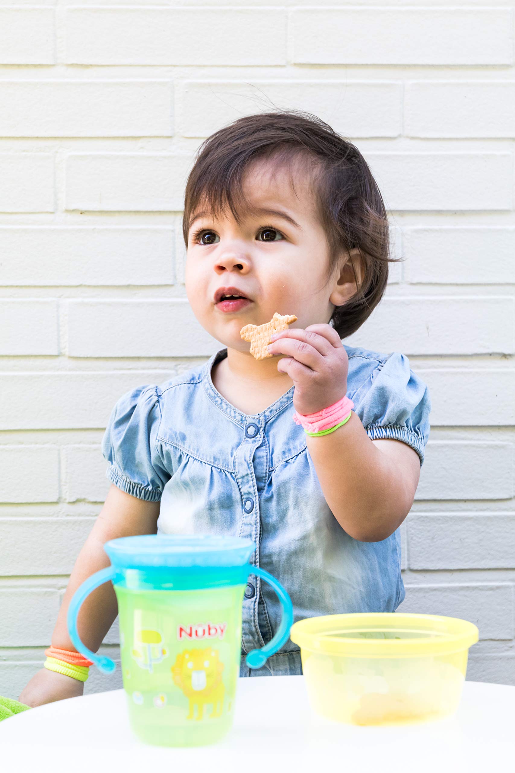 Nuby Tazza Magica Nuby 360 ° Con Manici - 240 Ml - Verde - 6 Mesi