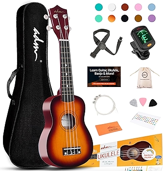 ADM 21-Inch Soprano Ukulele Kit - Sunset Finish
