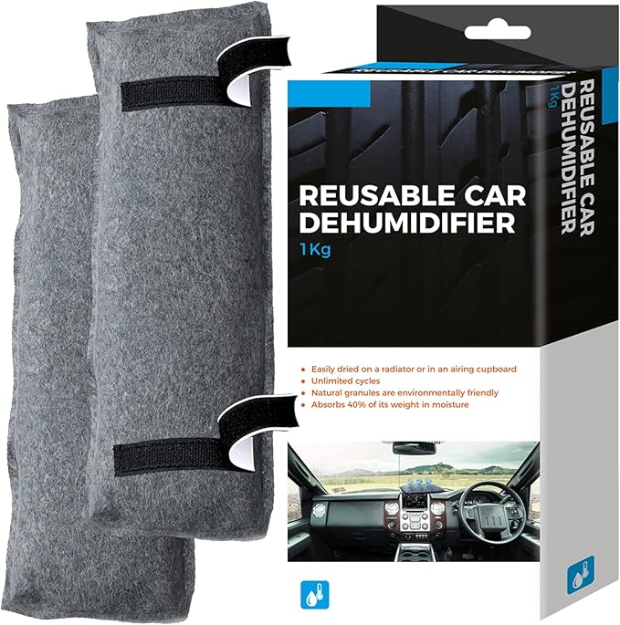 Xtremeauto Car Dehumidifier Condensation Absorber X2 1KG Reusable Moisture Absorbers, Car