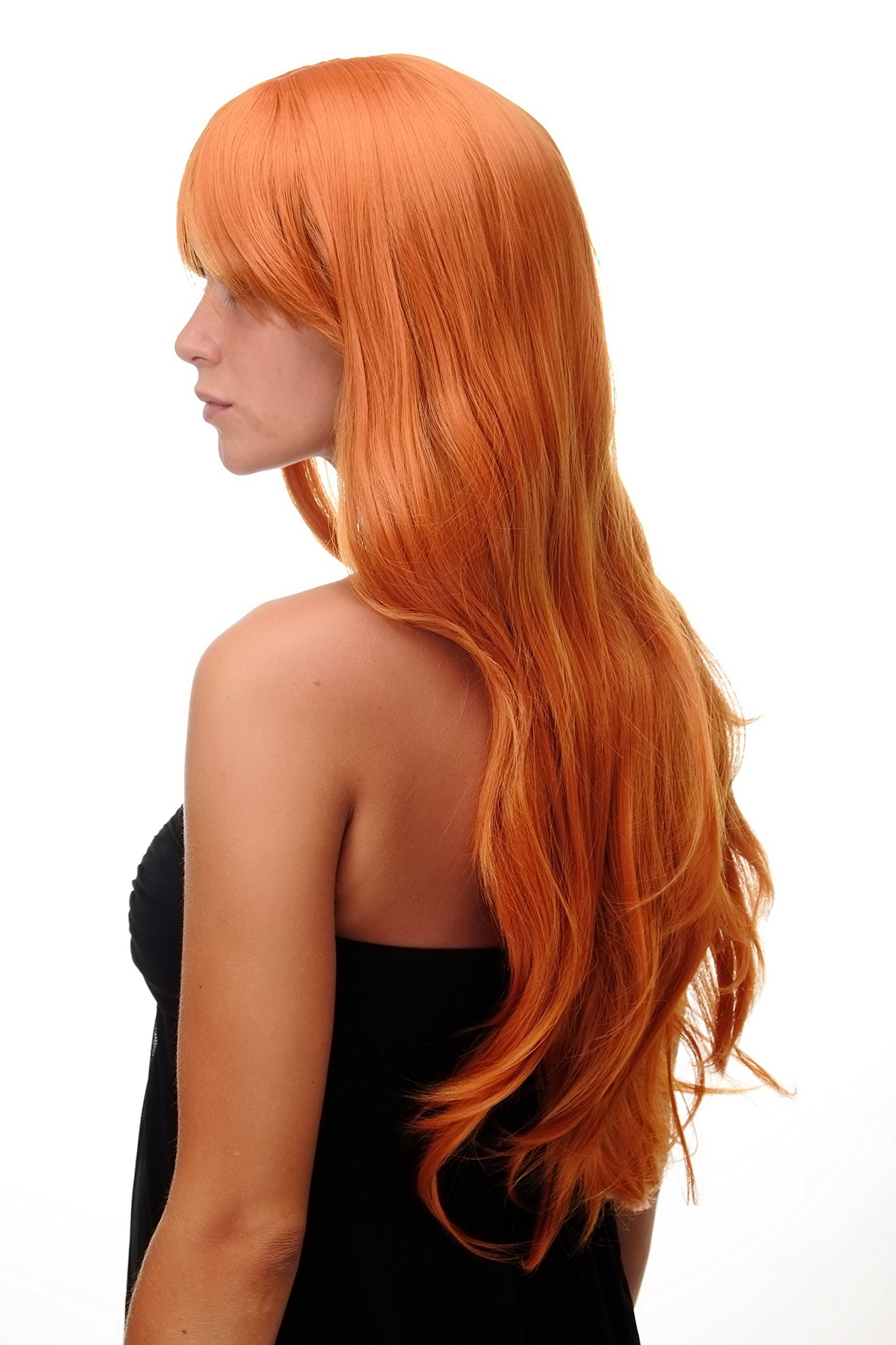 WIG ME UP 3111-T2735 Lady Quality Wig Cosplay very long long bangs fringe can part to side straight orange approx 27,5inch - Image 3
