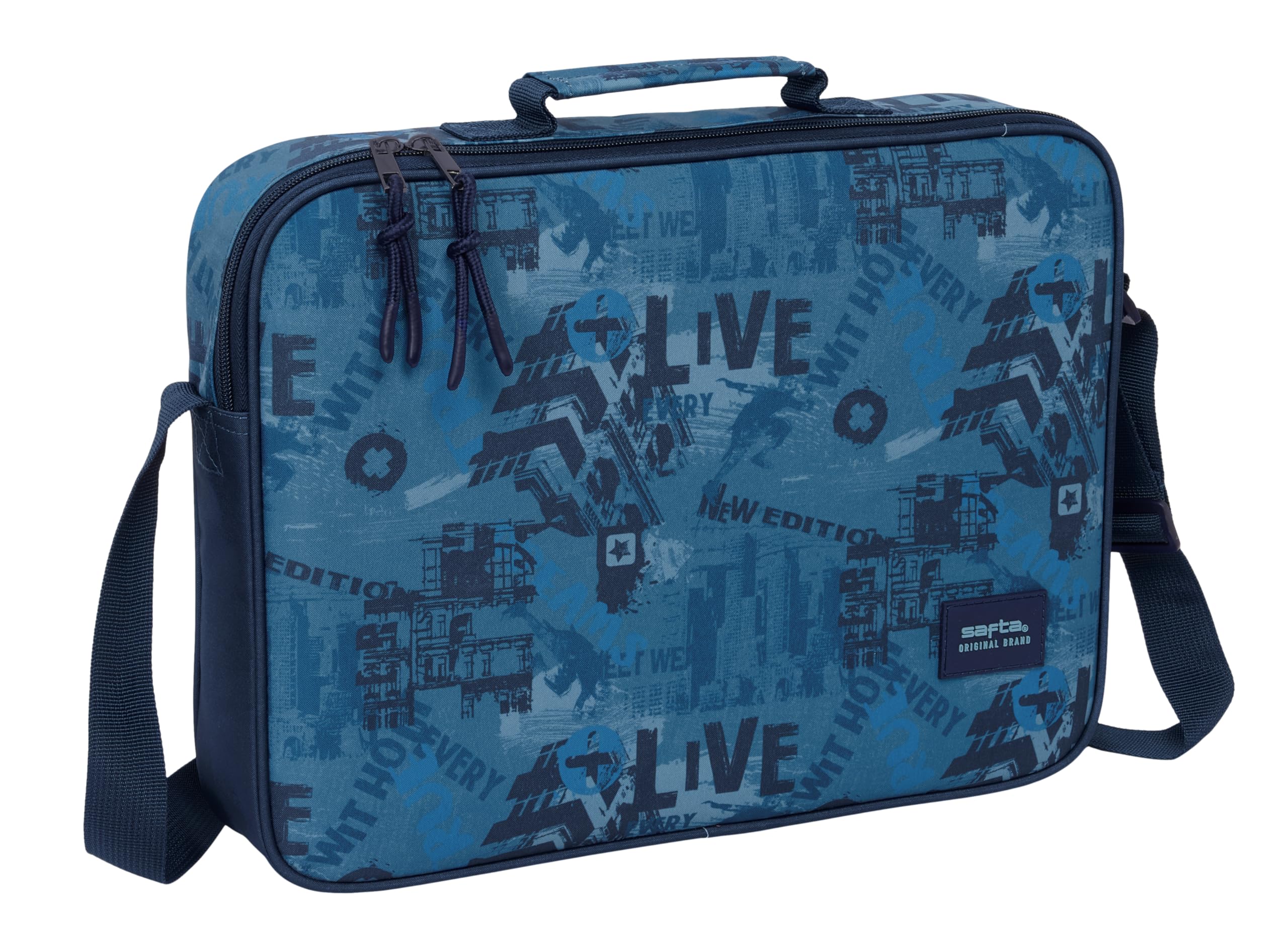 Sac à bandoulière Safta bleu pour les activités extrascolaires