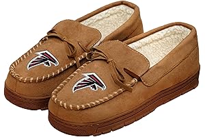 FOCO Atlanta Falcons Men's NFL Team Logo Moccasin Slippers