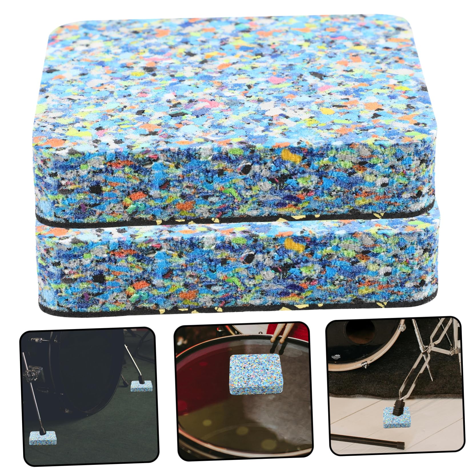 CATIEBYE Drum Supply Sound Absorbing Mat 4pcs Drum Cymbal Mute Pads for Beginners