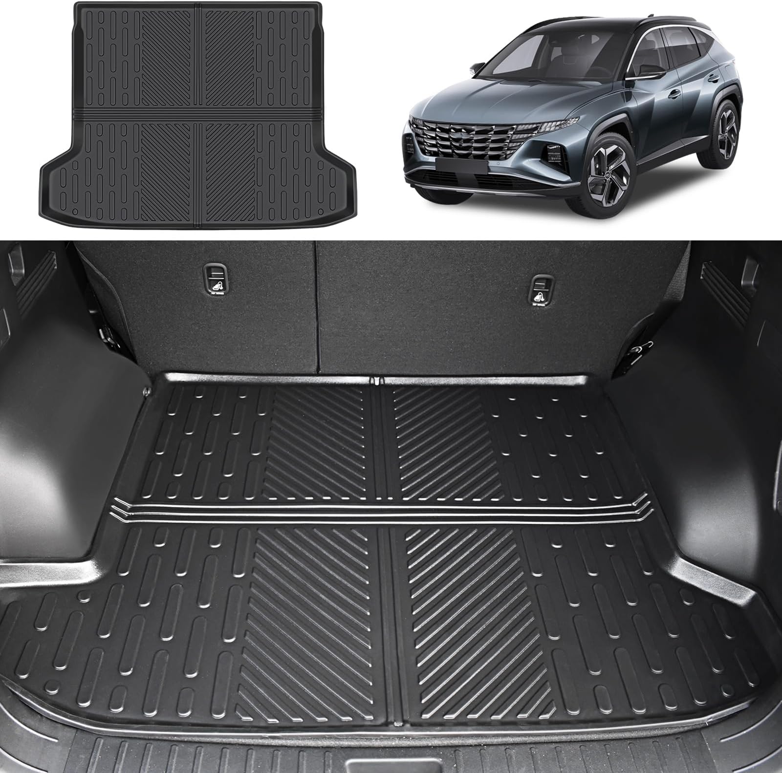 Utiiy Cargo Liner Fit for 2022-2024 Hyundai Tucson Cargo Mat TPE Trunk ...