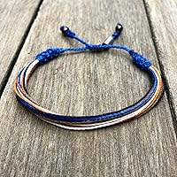Vista 249 de Colorful Bracelet for Men and Women with Hematite Stones: Handmade Designer Adjustable Multistrand String Knotted Macrame Friendship Bracelet