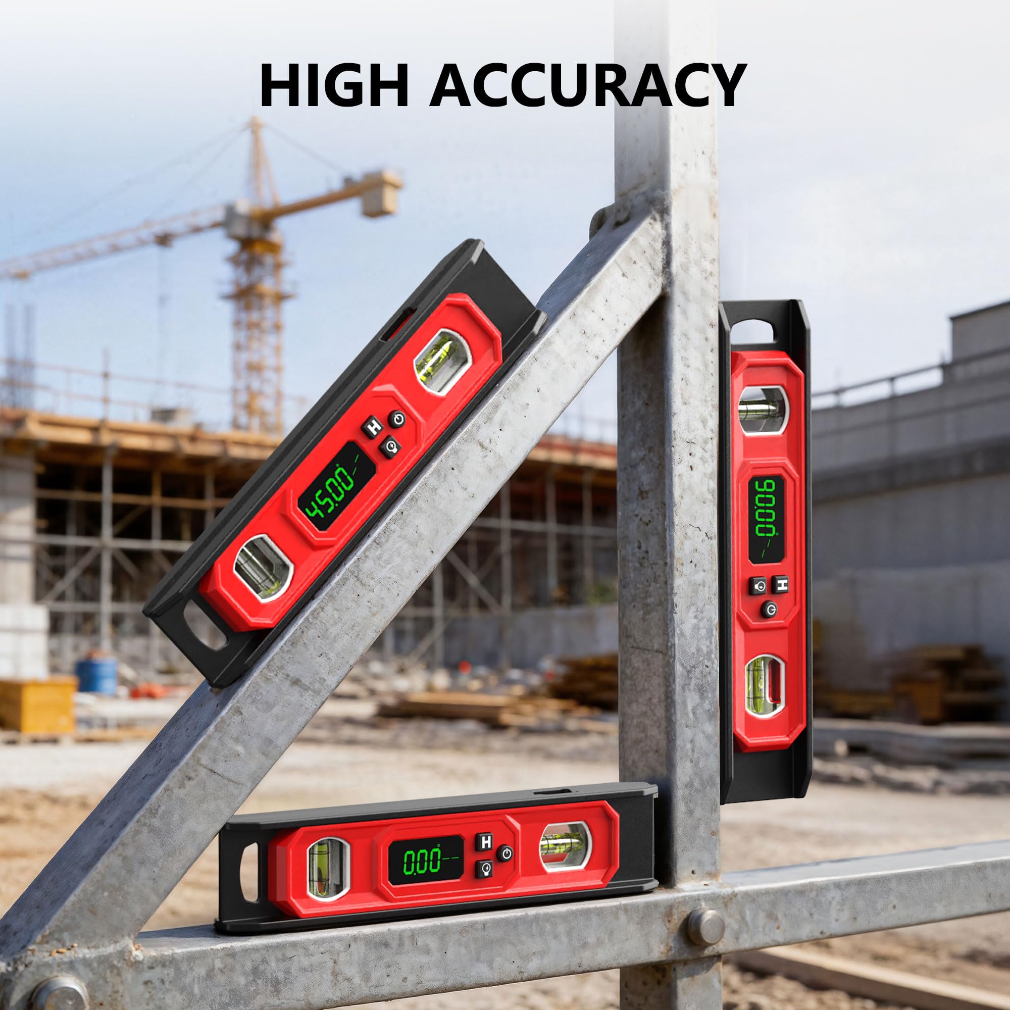 Digital Level 9" Torpedo Level - LED & Magnetic -3