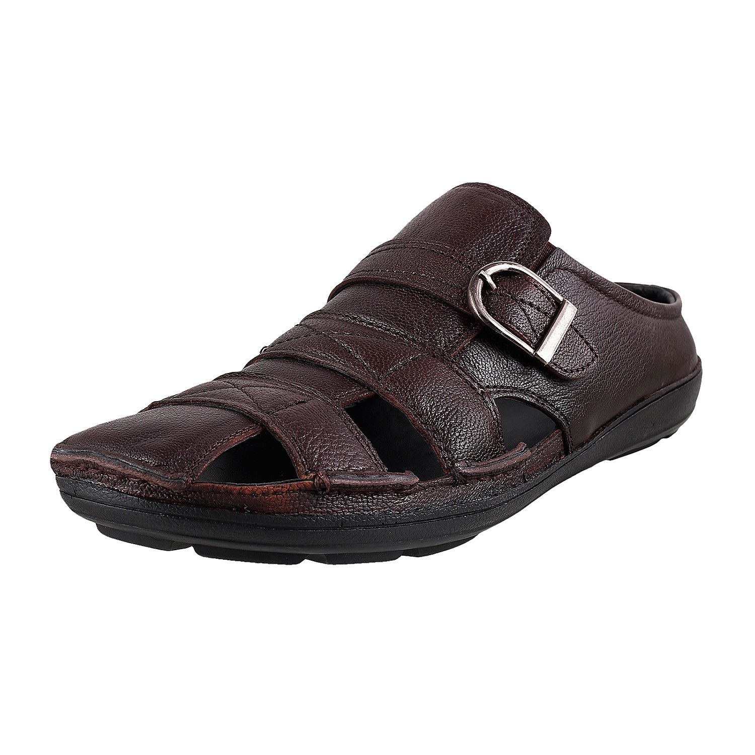 Metro Mens Black Leather Sandals-9 UK (43 EU) (18-21) (B01AJP3KTS) Amazon Price History, Amazon Price Tracker