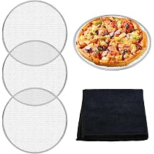 3Pcs 12 Inch Pizza Pan,Pizza Screen, Pizza Pan For Oven,Non-Stick Pizza Tray with Reinforced Rim - Heat Distribution Evenly, Easy-to-Clean for Daily Baking & Family Meals