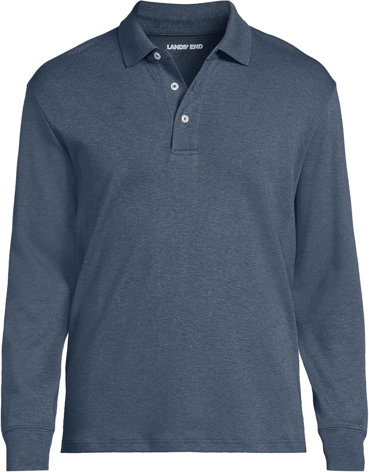 Lands' End Men's Long Sleeve American-Grown Supima Cotton Polo Shirt