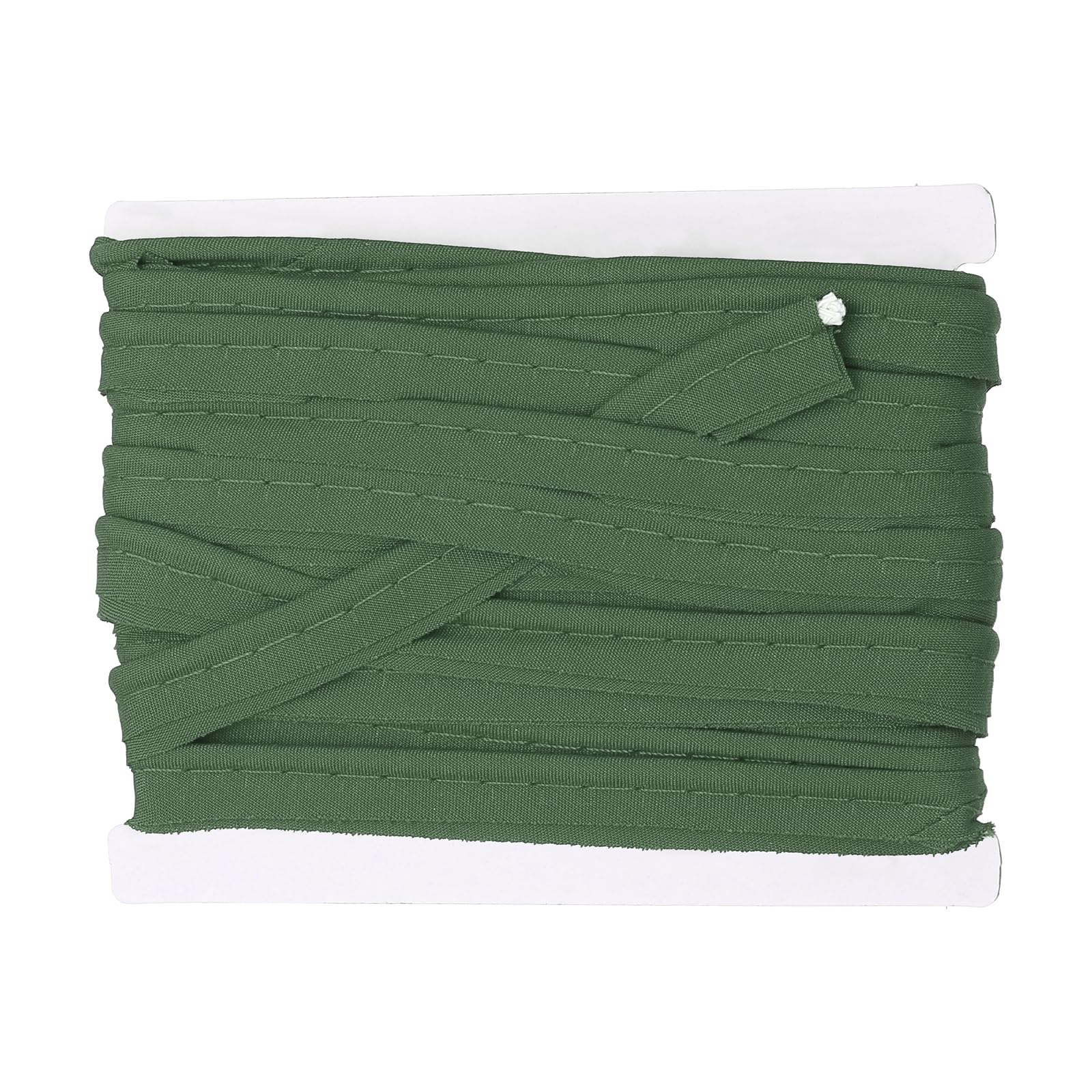 sourcing map Piping Trim Bias Tape, 3/8 Inch 6 Yards Cotton Folding Binding Tape with Welting Cord, Decorative Sewing Trim for Home Decor Sewing DIY Crafting Clothing Fabric Edge, Olive Green