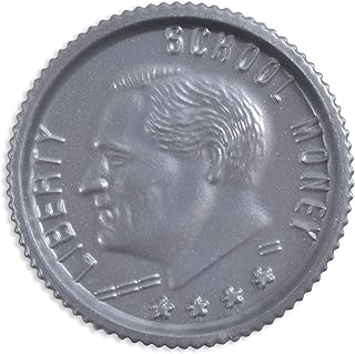 LEARNING ADVANTAGE Play Quarters - Set of 100 Plastic Coins - Designed and Sized Like Real US Currency - Teach Money Math With This Pretend Play Resource